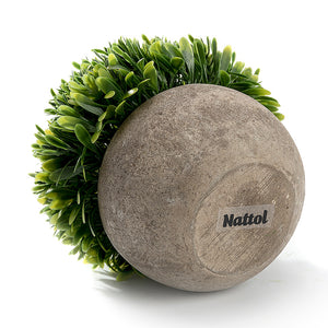 K-Cliffs Realistic Mini Ball Shape 4.7" Plastic Faux Plant in Pot