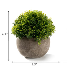 Load image into Gallery viewer, K-Cliffs Realistic Mini Ball Shape 4.7&quot; Plastic Faux Plant in Pot