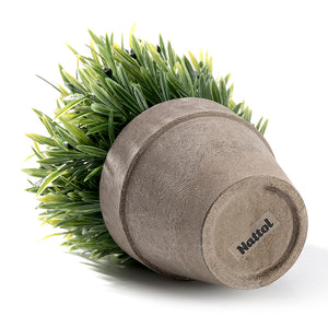 K-Cliffs Mini Realistic Faux Plant Green Grass Tabletop Arrangement with pot