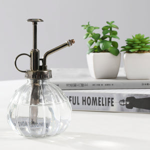 K-Cliffs Vintage Style Clear Glass Bottle Sprayer Plant Mister