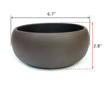 Load image into Gallery viewer, K-Cliffs Unglazed 6.7&quot; Round Ceramic Planter Pot, Succulent Cactus Holder with Matte Brown Finish