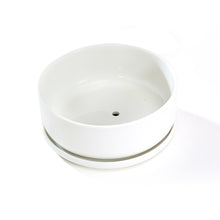 Load image into Gallery viewer, 6.3 inch Round Bowl Tub with Saucer Minimalist White Ceramic Succulent Planter