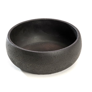 K-Cliffs 8.9 inch Modern Black Round Cement Succulent Planter Pot