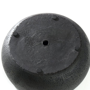 K-Cliffs 8.9 inch Modern Black Round Cement Succulent Planter Pot