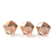 Load image into Gallery viewer, K-Cliffs Set of 3 Diamond Shape Copper Color Galvanized Ceramic Succulent Planter Pots