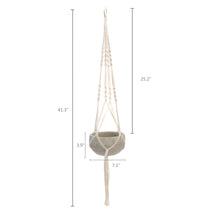 Load image into Gallery viewer, K-Cliffs Hanging Succulent Planter, Cement with Handmade Weave
