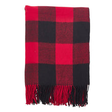 Load image into Gallery viewer, A Buffalo Plaid Checkered Tassel Throw Blanket- Size  50&quot;x60&quot;