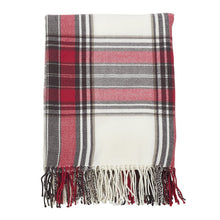 Load image into Gallery viewer, K-Cliffs Classic Color Plaid Pattern Tassel Trim Throw Blanket 50 x 60 Inch