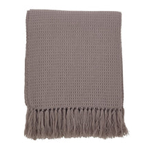 Load image into Gallery viewer, K-Cliffs - Classic Waffle Weave Tassel Trim Throw -  50&quot;x60&quot;