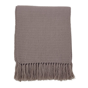 K-Cliffs - Classic Waffle Weave Tassel Trim Throw -  50"x60"