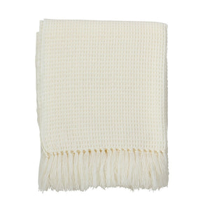 K-Cliffs - Classic Waffle Weave Tassel Trim Throw -  50"x60"