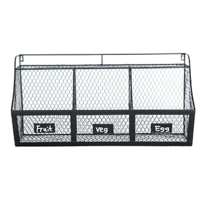 K-Cliffs 3 Wire Storage Compartment Basket Rack Metal, Produce, Storage Bins