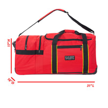 Load image into Gallery viewer, K-Cliffs Rolling Firefighter Duffel Heavy Duty Rescue Equipment Travel Turnout Gear Bag With Wheels for Firemen Paramedic Fire Fighters