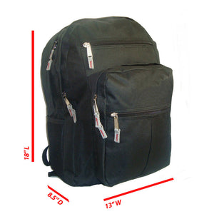 K-Cliffs 18" Multi pockets School Backpack Day Pack Book bag