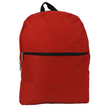 Load image into Gallery viewer, Basic Backpack Simple 17 Inch Promotion Student Bookbag Black Red