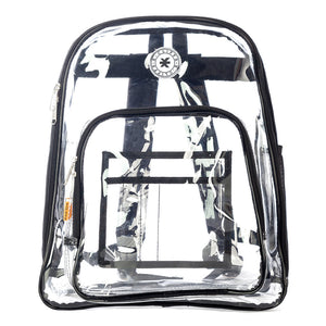 K-Cliffs Heavy Duty Clear Backpack See Through PVC Stadium Security Transparent Work Bag