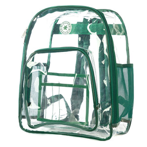 K-Cliffs Heavy Duty Clear PVC School Backpack, Transparent Work Bag