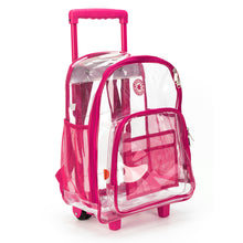 Load image into Gallery viewer, K-Cliffs Rolling Clear School Backpack Heavy Duty See Through with Wheels