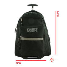 Load image into Gallery viewer, K-Cliffs Rolling Backpack School Backpacks with Wheels Deluxe Trolley Book Bag Multiple Pockets