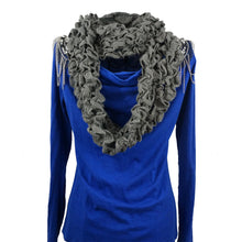 Load image into Gallery viewer, Ruffle Loop Hand Knitted Scarf