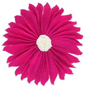 K-Cliffs 13" Round 3D Flower Decorative Throw Pillow