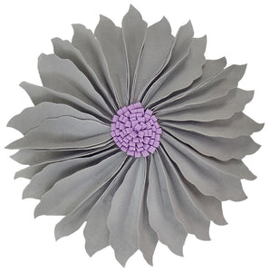 K-Cliffs 13" Round 3D Flower Decorative Throw Pillow