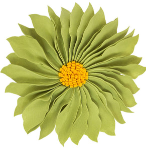 13" Round 3D Sunflower Decorative Throw Pillow