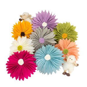 K-Cliffs 13" Round 3D Flower Decorative Throw Pillow