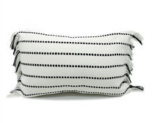 Load image into Gallery viewer, Multi Sized Stitch Line Woven Fringe Cotton Decorative Throw Pillow