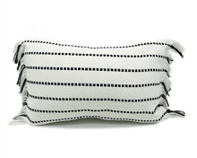 Load image into Gallery viewer, Stitch Line Woven Fringe Cotton Decorative Throw Pillow