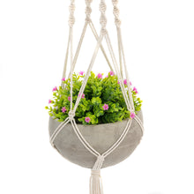 Load image into Gallery viewer, K-Cliffs Hanging Succulent Planter, Cement with Handmade Weave