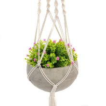 Load image into Gallery viewer, K-Cliffs Home Decor Ceramic Hanging Succulent Pot, with Handmade Weave for Succulants