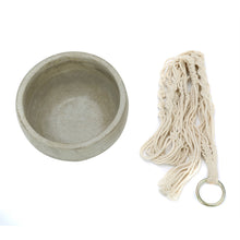 Load image into Gallery viewer, K-Cliffs Hanging Succulent Planter, Cement with Handmade Weave