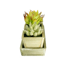 Load image into Gallery viewer, K-Cliffs Faux Rustic Wooden  Succulent Planter Arrangement