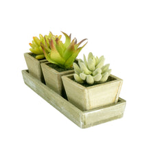 Load image into Gallery viewer, K-Cliffs Faux Rustic Wooden  Succulent Planter Arrangement