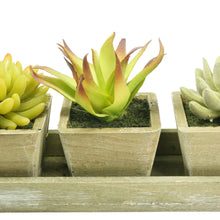 Load image into Gallery viewer, K-Cliffs Faux Rustic Wooden  Succulent Planter Arrangement