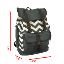 Load image into Gallery viewer, K-Cliffs Printed Cotton Laptop Backpack Canvas Student Bookbag Travel Tablet Daypack with Swirl Pattern Fits 15&quot; Laptops Grey Brown Chevron Paisley Wholesale Bulk Mix Pack