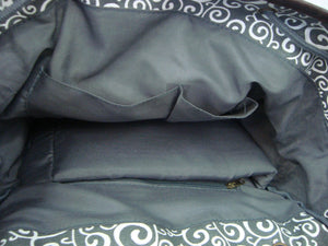 K-Cliffs Printed Laptop Backpack Canvas Student Bookbag Travel Daypack