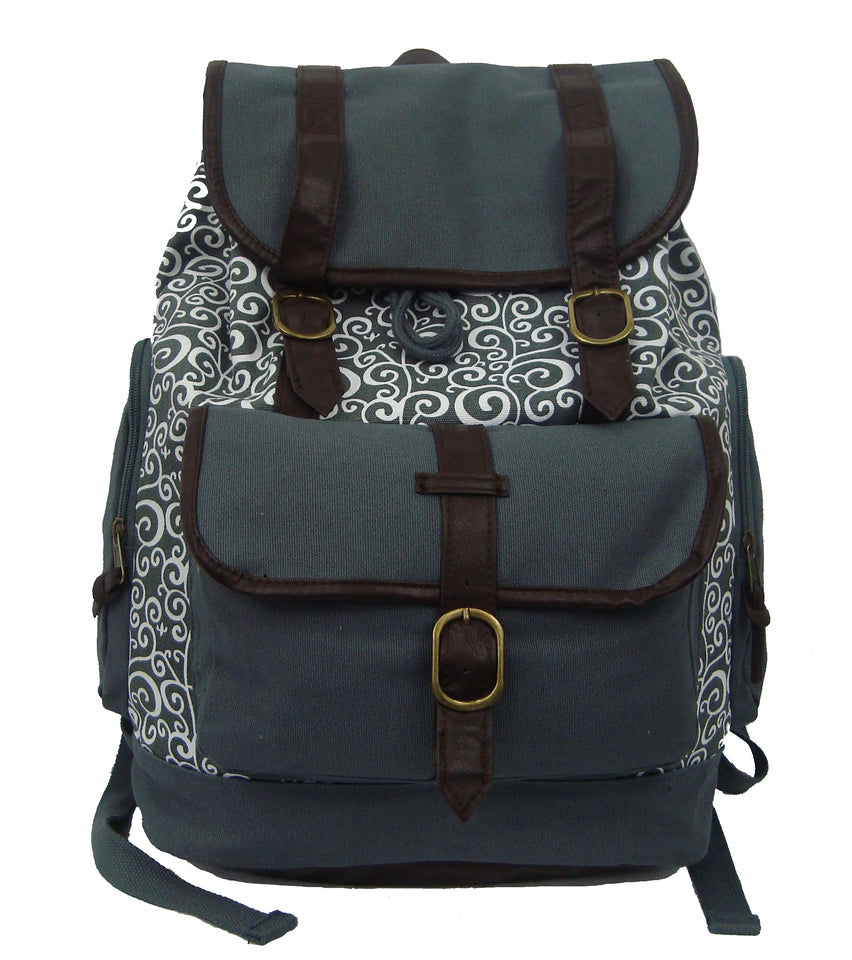 K-Cliffs Large Canvas Laptop Backpack 18