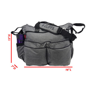 K-Cliffs Fashionable Baby Diaper Bag | Mommy & Daddy | Organizer Tote Bag | Messenger Bag | Includes Changing Mat | Gray