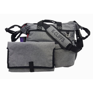K-Cliffs Fashionable Baby Diaper Bag | Mommy & Daddy | Organizer Tote Bag | Messenger Bag | Includes Changing Mat | Gray