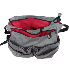 K-Cliffs Fashionable Baby Diaper Bag | Mommy & Daddy | Organizer Tote Bag | Messenger Bag | Includes Changing Mat | Gray