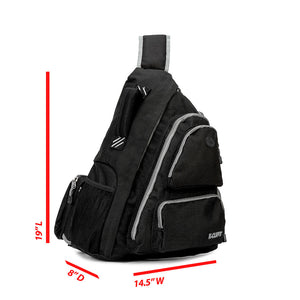K-Cliffs 19" Water-Resistant Sling Backpack | with Safety Retro-Reflective Strip