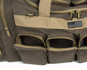 K-Cliffs 33 Inch Lockable Range Duffel Tactical Travel Bag Heavy Duty Sport Gym Bag with US Flag Patch Large