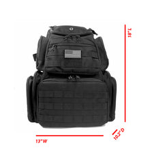 Load image into Gallery viewer, K-Cliffs Shooting Range Pistol Backpack can hold 4 Handguns Mag Storage w/EVA pistol cradle