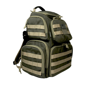 K-Cliffs Shooting Range Pistol Backpack that holds Up to 5 Handguns, Mag Storage