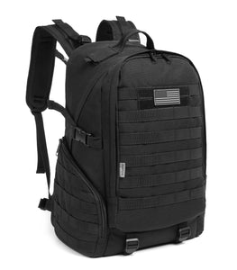 K-Cliffs Tactical Backpack Large Military Travel Daypack Laptop Bookbag w/ Molle System Black