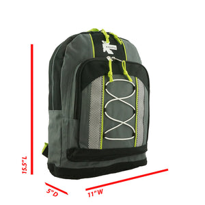 K-Cliffs 15" Lightweight School Backpack Bungee Water Resistant