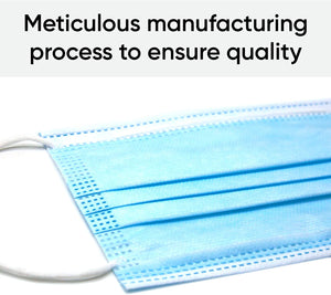 Face Mask Disposal 3 Ply Comfortable Breathable Non-Woven 3 Layer Protection Face Mouth Cover Wholesale Case Pack Lot Quantity