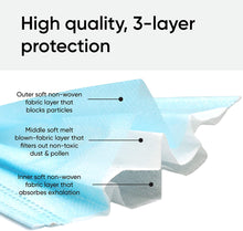 Load image into Gallery viewer, Face Mask Disposal 3 Ply Comfortable Breathable Non-Woven 3 Layer Protection Face Mouth Cover Wholesale Case Pack Lot Quantity
